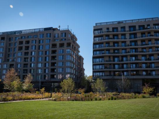 Picture of the Ravel and Royale apartment buildings.